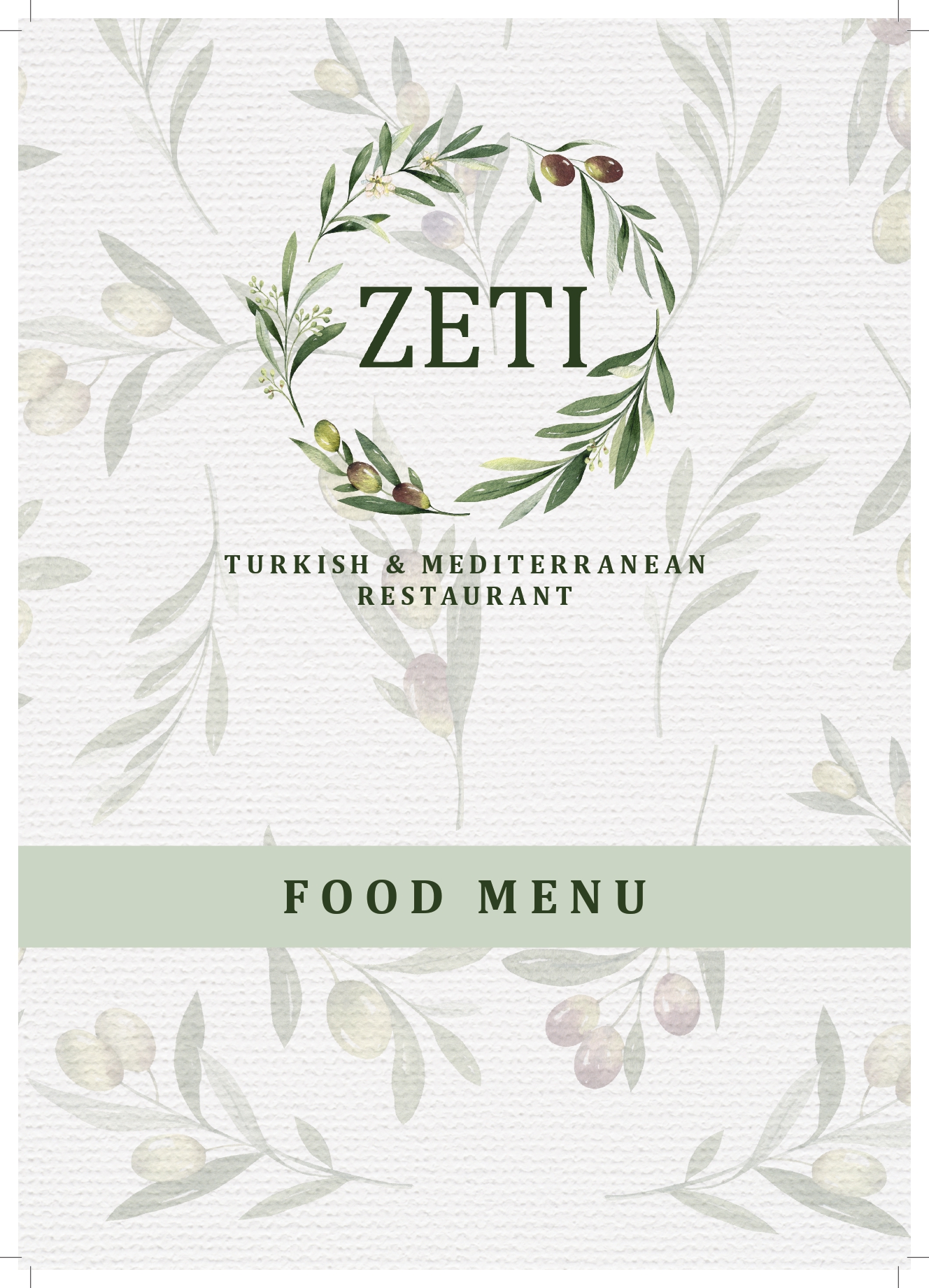 Food Menu Page 1